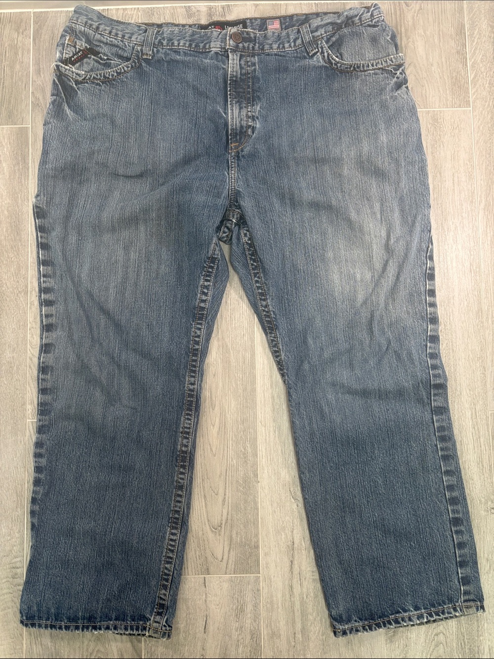 Ariat FR M4 Bootcut Work Jeans 44x30 Flame Resistant Low Rise Blue Denim 1001255
